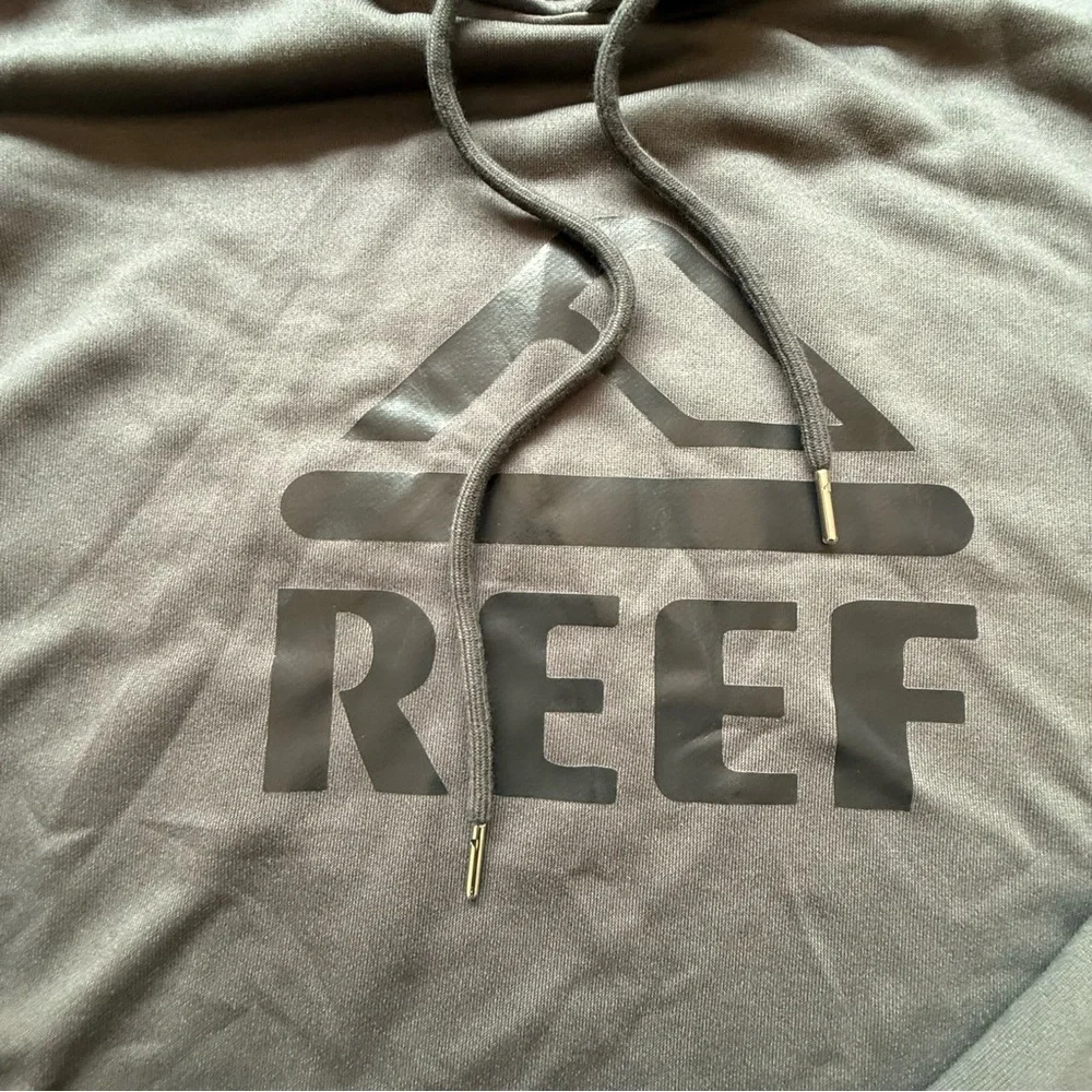 Reef Mens Pullover Hoodie Grey Polyester XL